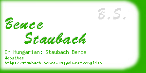 bence staubach business card